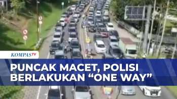 Simpang Gadog Puncak Sempat Padat, Polisi Berlakukan One Way | KOMPAS PETANG