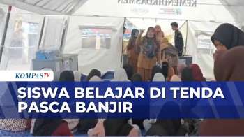 Momen Siswa SMAN Di Pidie Jaya Belajar Di Tenda Pasca Banjir | SAPA PAGI