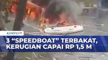 Penampakan Tiga Speed Boat Terbakar di Dermaga Muaro Padang, Kerugian Capai Rp1,5 M | BERUT