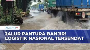 Penampakan Banjir Rendam Jalur Pantura Cirebon, Arus Logistik Tersendat | SAPA SIANG