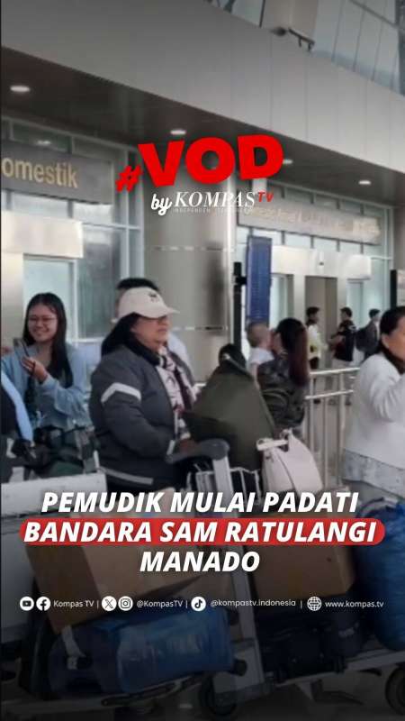  PEMUDIK MULAI PADATI BANDARA SAM RATULANGI MANADO