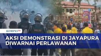 Demo Mahasiswa Di Jayapura Ricuh, Massa Lakukan Perlawan Ke Aparat!
