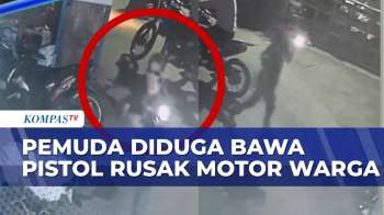 Terekam CCTV, Aksi Geng Motor di Makassar Rusak Motor Warga dan Kabur | BORGOL