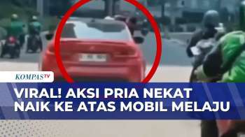 Viral! Video Pria Lompat ke Kap Mobil di Grogol, Teriak Maling dan Hentikan Kendaraan | BERUT