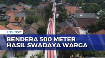 Sambut HUT Ke-81 RI, Warga Bekasi Bentangkan Bendera Merah Putih Sepanjang 500 Meter | JMP
