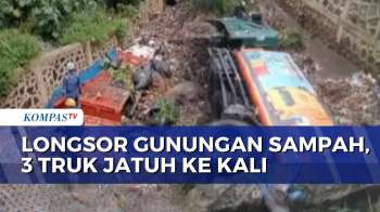 Gunungan Sampah Setinggi 40 Meter di TPST Bantargebang Longsor, 3 Truk Masuk ke Kali | BERUT