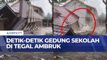 Detik-Detik Bangunan Sekolah di Tegal Ambruk, Ratusan Rumah Ikut Terdampak | BERUT