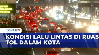 Situasi Ruas Tol Dalam Kota Hingga Tol MBZ Arah Jateng Ramai Pemudik | KOMPAS MALAM