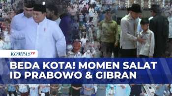 Beda Kota! Momen  Prabowo Salat Idulfitri di Aceh Tamiang, Gibran di Masjid Istiqlal Jakarta