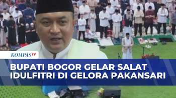 Suasana Salat Idulfitri Bersama Bupati Bogor Di Gelora Pakansari, Ribuan Jemaah Hadir | SAPA PAGI