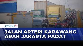 Arus Mudik di Karawang Padat, Jalur Arteri Menuju Jakarta Macet hingga 5 Km