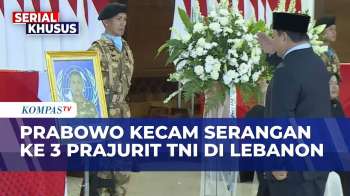 Momen Prabowo Beri Penghormatan Terakhir ke 3 Prajurit TNI yang Gugur Lebanon, Kecam Serangan!