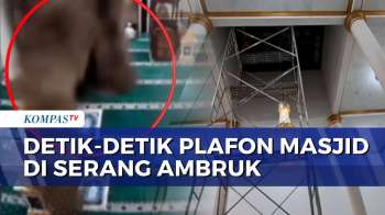 Plafon Masjid Agung Baitut Taqwa di Serang Ambruk, Warga Sempat Panik | KOMPAS SIANG