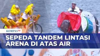 Balap Sepeda Red Bull Vel O di Prancis, Peserta Taklukkan Lintasan di Atas Air | SAPA MALAM