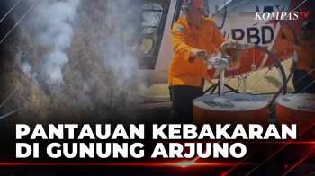 Kebakaran Gunung Arjuno, BPBD Jatim Kerahkan Heli 'Water Bombing' Padamkan Titik Api | JMP