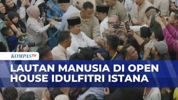 Suasana Lautan Manusia Di Open House Idulfitri Di Istana, Antre Salami Presiden Prabowo