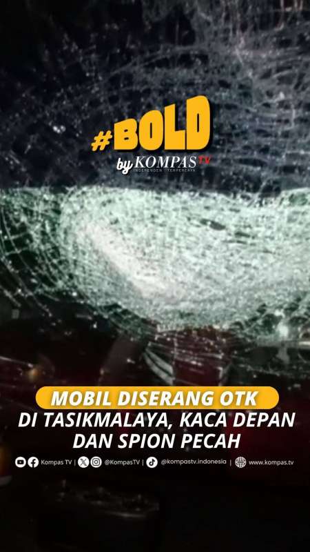 MOBIL DISERANG OTK DI TASIKMALAYA, KACA DEPAN DAN SPION PECAH