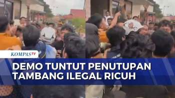 Ricuh! Demo Tuntut Penutupan Tambang Ilegal Dan Usut Mafia BBM Diwarnai Aksi Saling Dorong