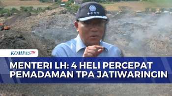 Tinjau Kebakaran TPA Jatiwaringin, Menteri LH: Pemadaman Lewat Jalur Darat dan Udara | BERUT
