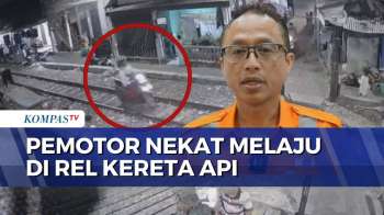 PT KAI Kecam Aksi Berbahaya Pemotor Melintas Di Rel Kereta Api Aktif Surabaya | INDO UPDATE