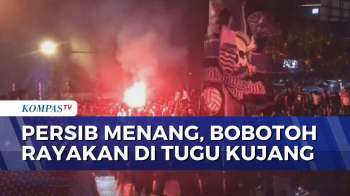 Kalahkan Persija, Bobotoh Konvoi Rayakan Kemenangan Persib di Tugu Kujang Bogor | KOMPAS MALAM