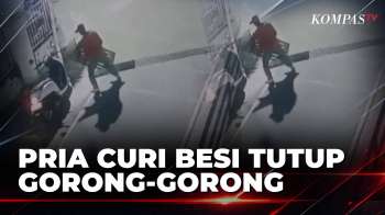 Terekam CCTV! Pria Curi Besi Penutup Gorong-Gorong di Semarang | BERUT