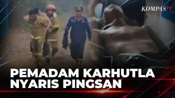 Diduga Kelelahan dan Terpapar Asap Pekat, Pemadam Karhutla Nyaris Pingsan | BERUT