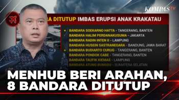 Menteri Perhubungan Sampaikan Arahan, 8 Bandara Ditutup Imbas Erupsi Anak Krakatau | BERUT