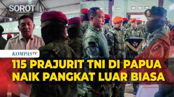 Panglima TNI-Menhan Anugerahkan Kenaikan Pangkat Luar Biasa Ke 155 Prajurit Di Papua