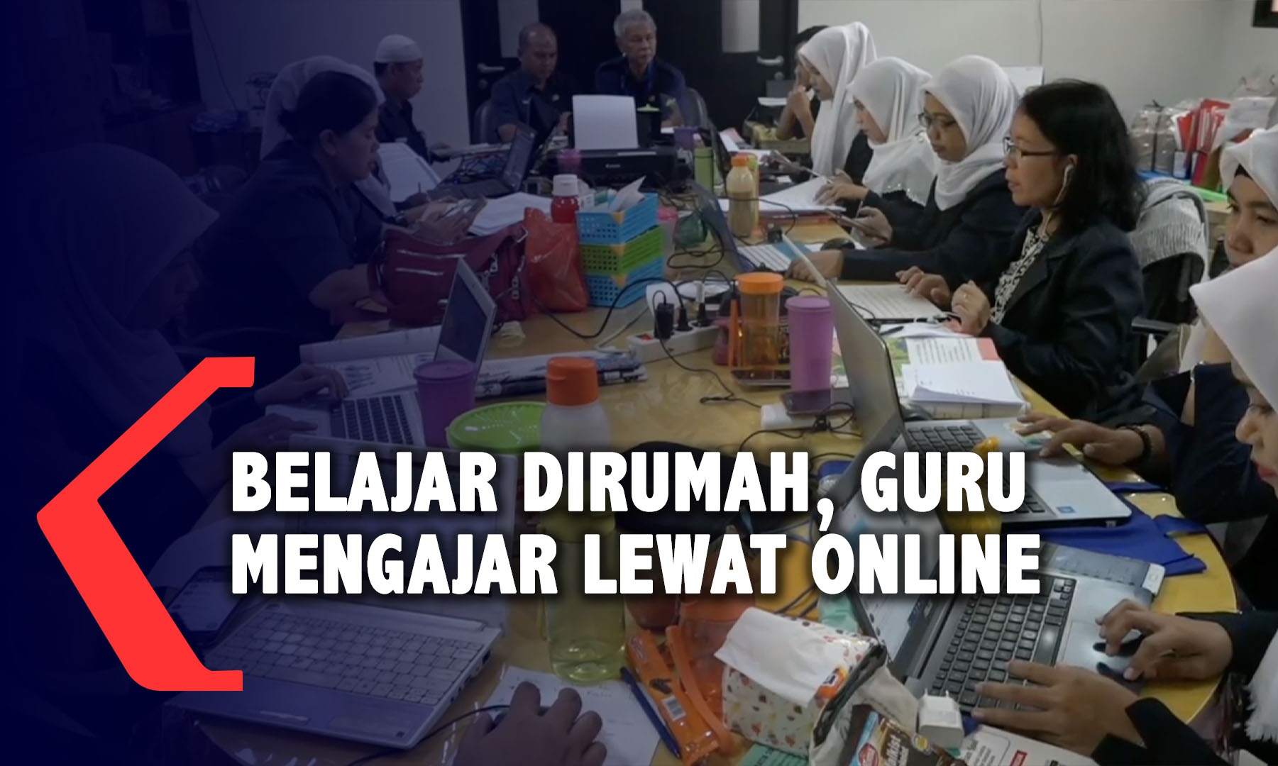 Hari Pertama Belajar di Rumah, Guru Mengajar via Online