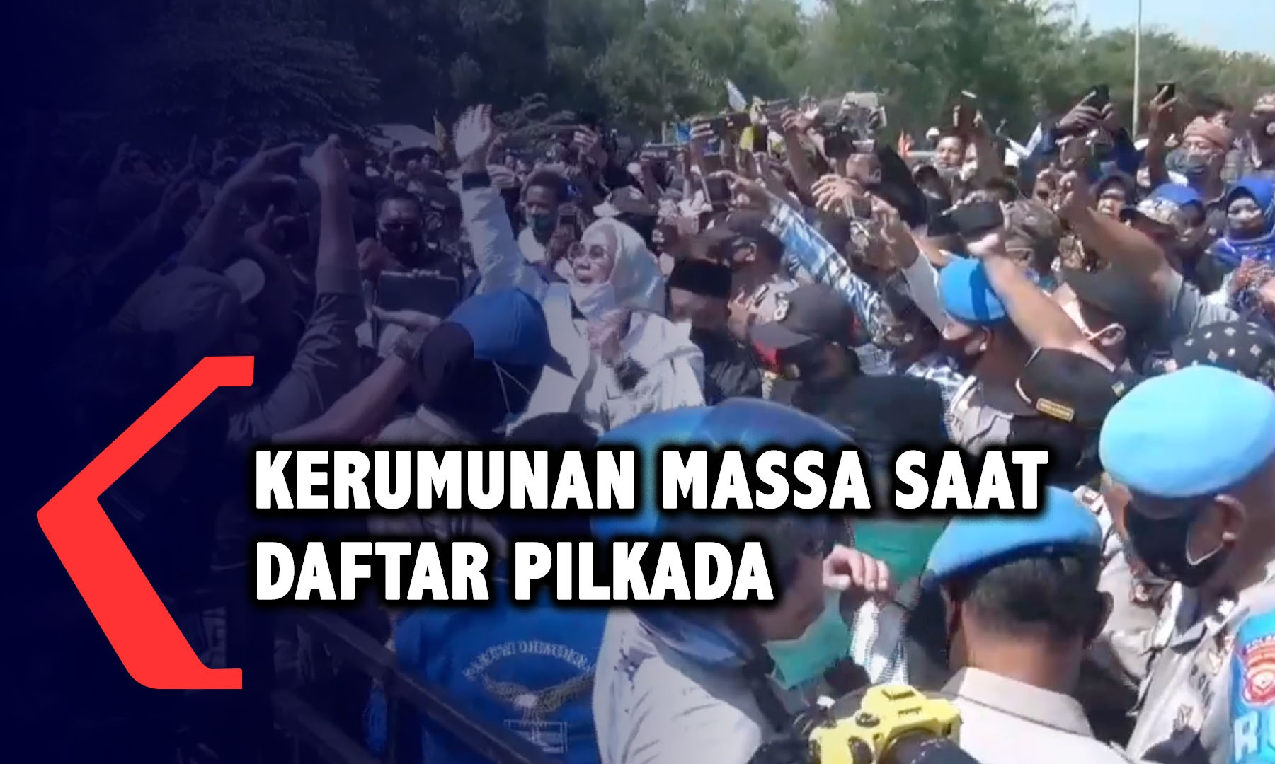 Pendaftaran Pilkada Karawang Picu Kerumunan Orang