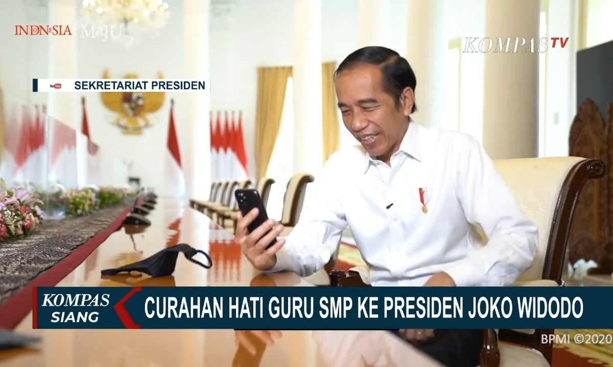 Curhat Guru SMP ke Jokowi Soal Kegiatan Belajar Saat  