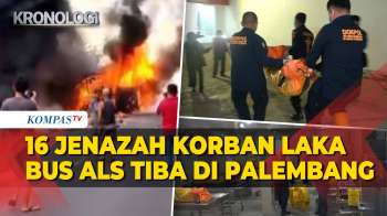 16 Jenazah Korban Laka Maut Bus ALS Tiba Di RS Bhayangkara Palembang Untuk Diidentifikasi