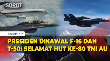 Momen Pesawat Presiden Prabowo Dikawal F-16 Dan T-50: Selamat HUT Ke-80 TNI AU