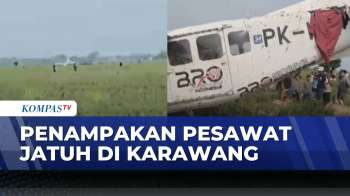 Penampakan Pesawat PK-WMP Jatuh Di Karawang, Penumpang-Pilot Selamat