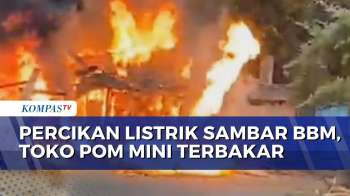 Toko Pom Mini Di Tulungagung Terbakar, Diduga Akibat Percikan Api Jaringan Listrik