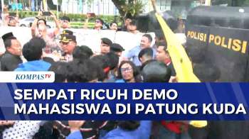 Aliansi Mahasiswa Kembali Demo Di Patung Kuda, Sempat Terjadi Ricuh | SAPA MALAM