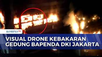 Terbaru! Pantauan Udara Kebakaran Gedung Bapenda DKI Jakarta, Pemadaman Berlangsung Hampir 2 Jam