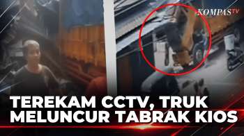 Terekam CCTV, Truk Meluncur Tabrak Empat Kios Di Cipinang Jaya, Dua Terluka | BERUT
