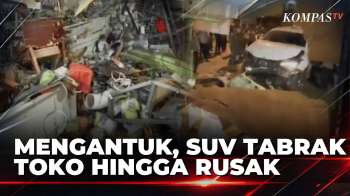 Mobil SUV Oleng Dan Tabrak Toko Ponsel Di Mandailing Natal, Diduga Pengemudi Mengantuk | SAPA MALAM