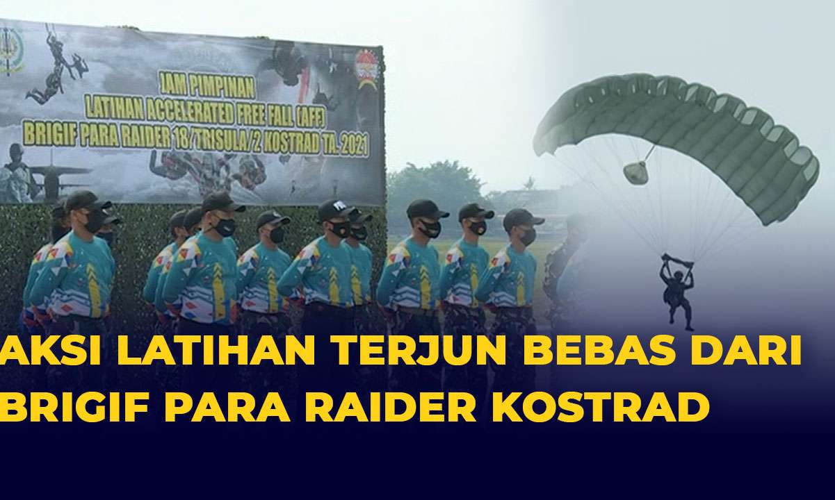 Aksi Brigif Para Raider 18 Lakukan Latihan Terjun Bebas