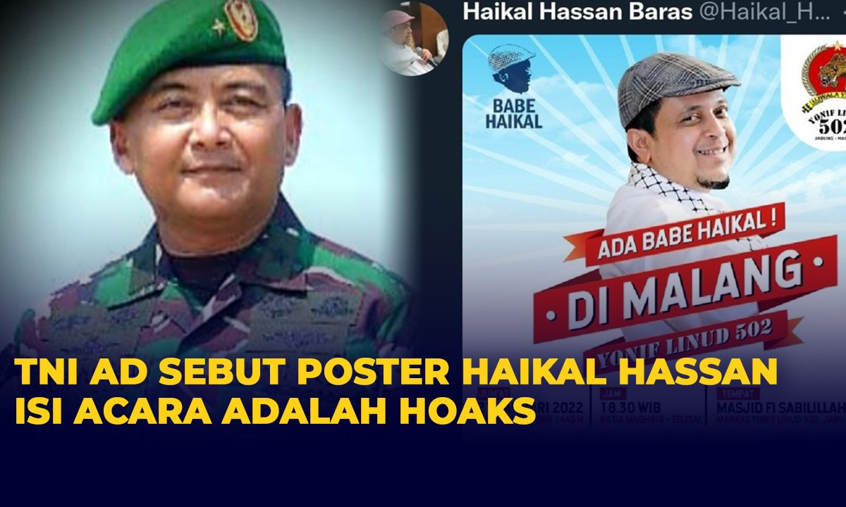 Poster Haikal Hassan Bikin Geger, Yonif Para Raider 502/UY Tuntut Permintaan Maaf