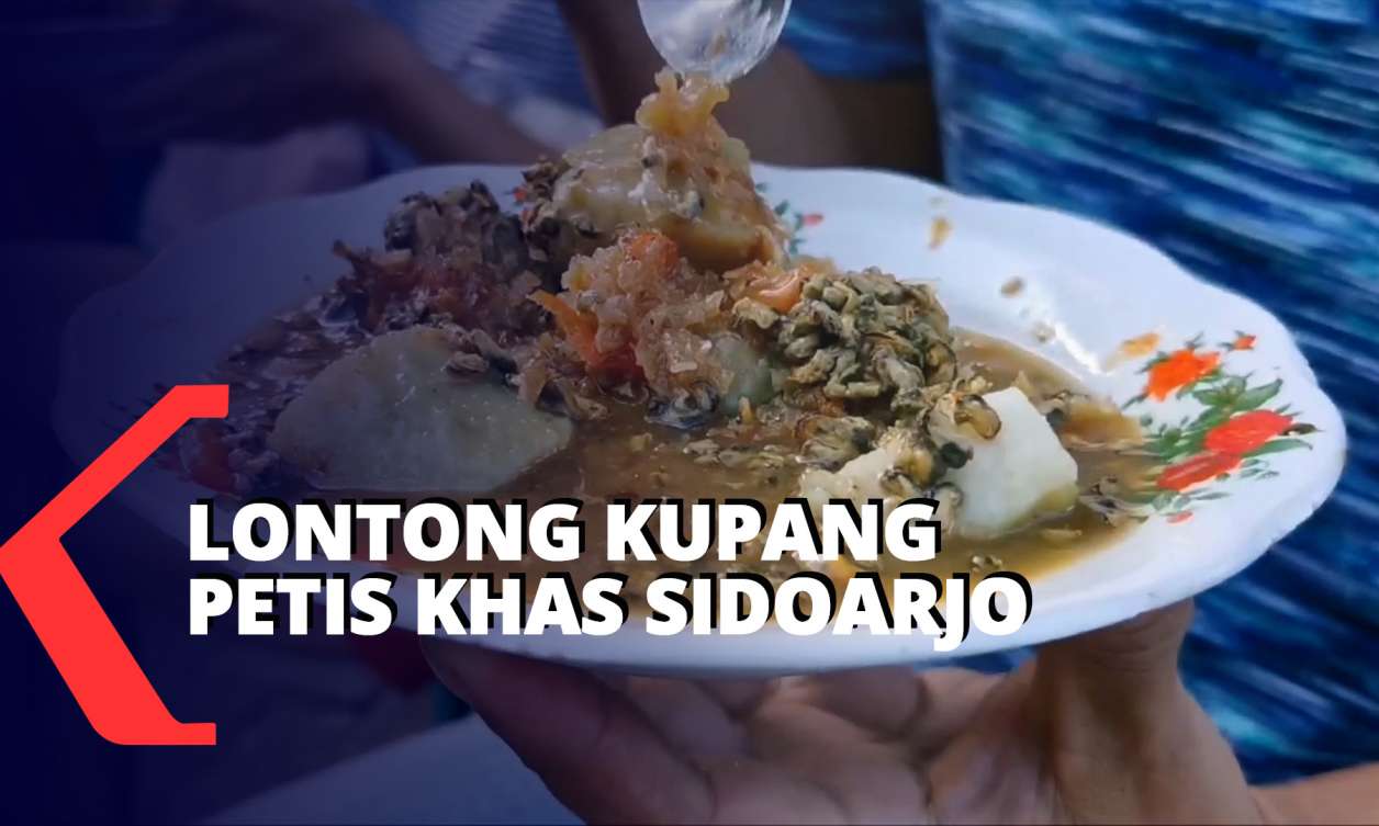 Lontong Kupang Petis Khas Sidoarjo Diserbu Pecinta Kuliner Jalanan