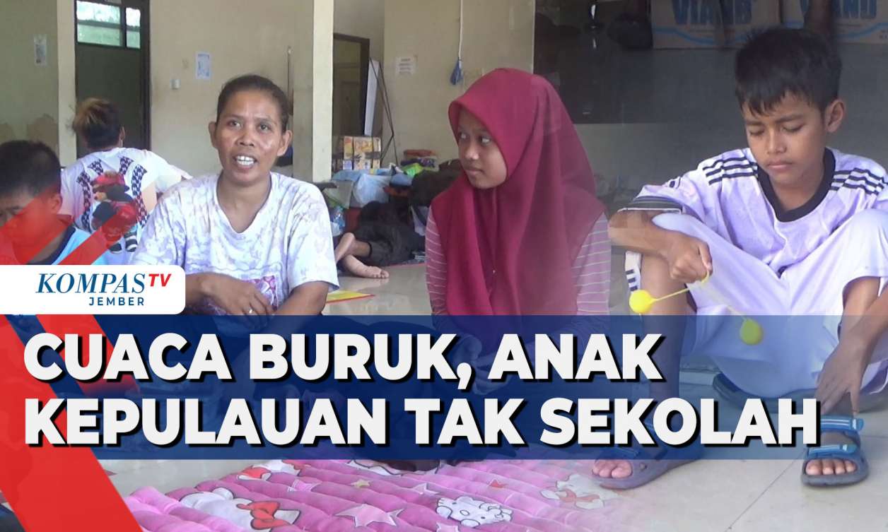 Cuaca Buruk, Anak Kepulauan Sumenep Tak Bisa Sekolah