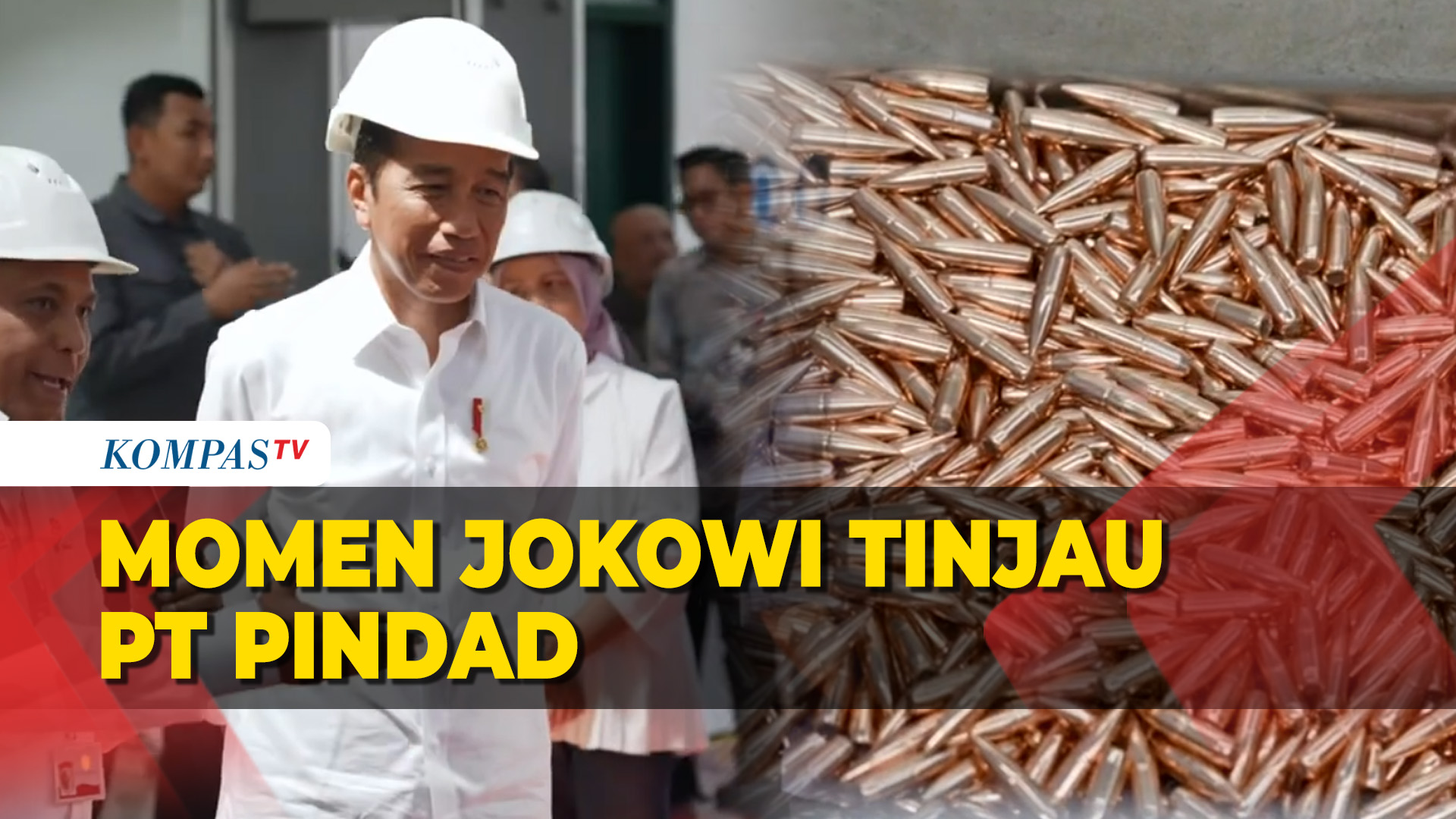Momen Jokowi Lihat Proses Pembuatan Peluru di PT Pindad Malang