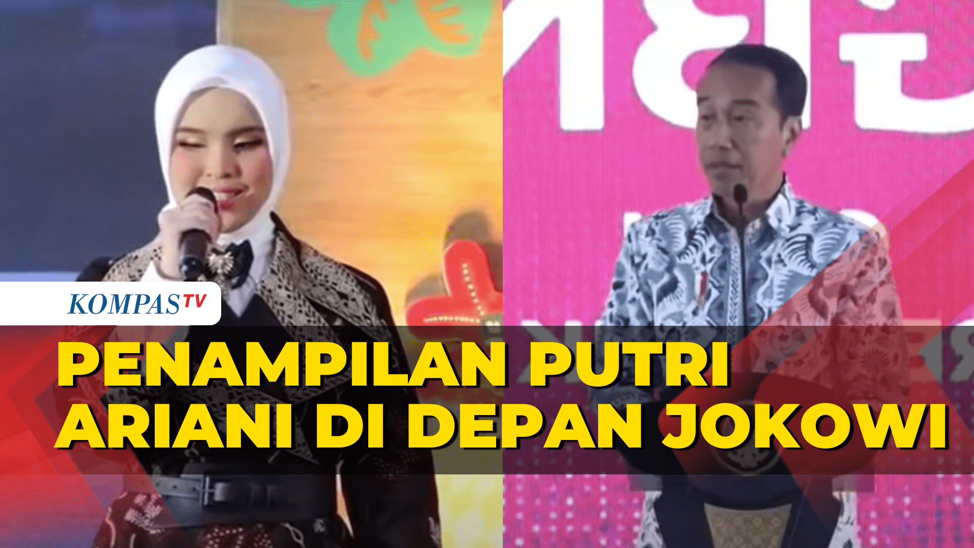 Putri Ariani Nyanyikan Indonesia Pusaka di Hadapan Jokowi Pada Acara Gelaran Batik Nasional 2023
