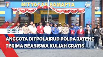 Anggota Ditpolairud Polda Jateng Terima Beasiswa Kuliah Gratis
