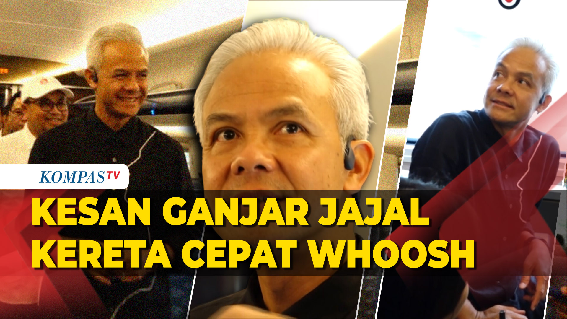 Video Kesan Ganjar Pranowo Jajal Kereta Cepat Whoosh dari Jakarta ke