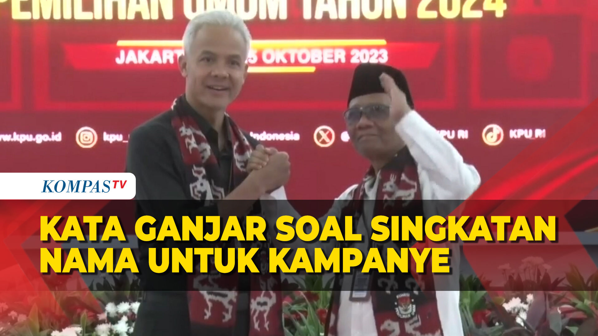 Video Jawaban Ganjar Ditanya Singkatan Nama GanjarMahfud untuk