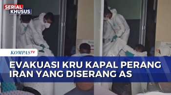 Proses Evakuasi Kru Kapal Iran Yang Diserang Kapal Selam AS, 87 Orang Tewas
